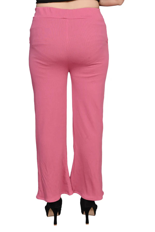 Regular Fit Women Pink Trousers