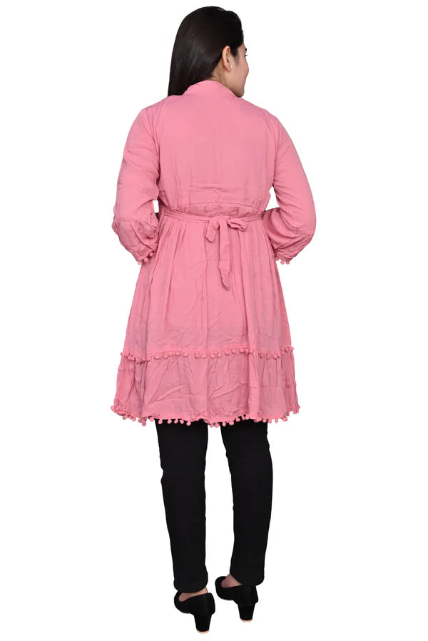 Pink Fabric: REYON - COTTON TUNIC/MIDDI FOR GIRLS & WOMENS